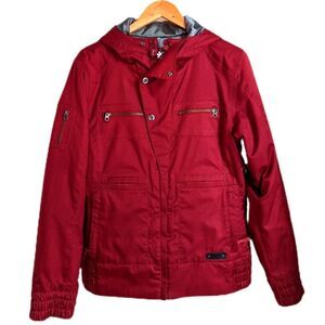 𝅺BURTON Red Water Resistant Snowsuit Jacket Size Extra-large